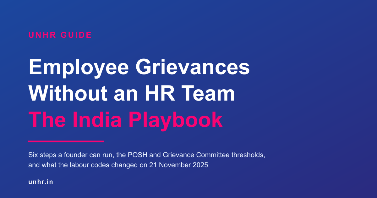 Thumbnail for: Handling Employee Grievances Without an HR Team in India (2026)