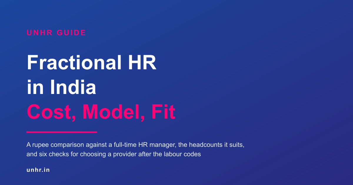 Thumbnail for: Fractional HR in India: Cost, Model and How to Choose (2026)