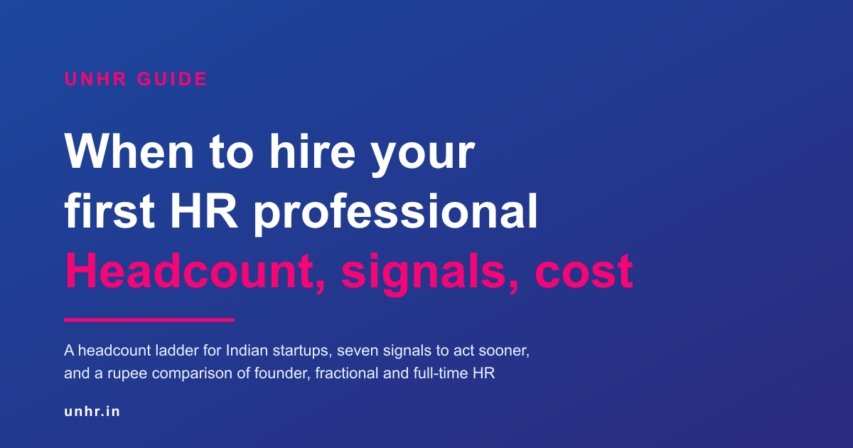 Thumbnail for: When Should a Startup Hire Its First HR Person in India?