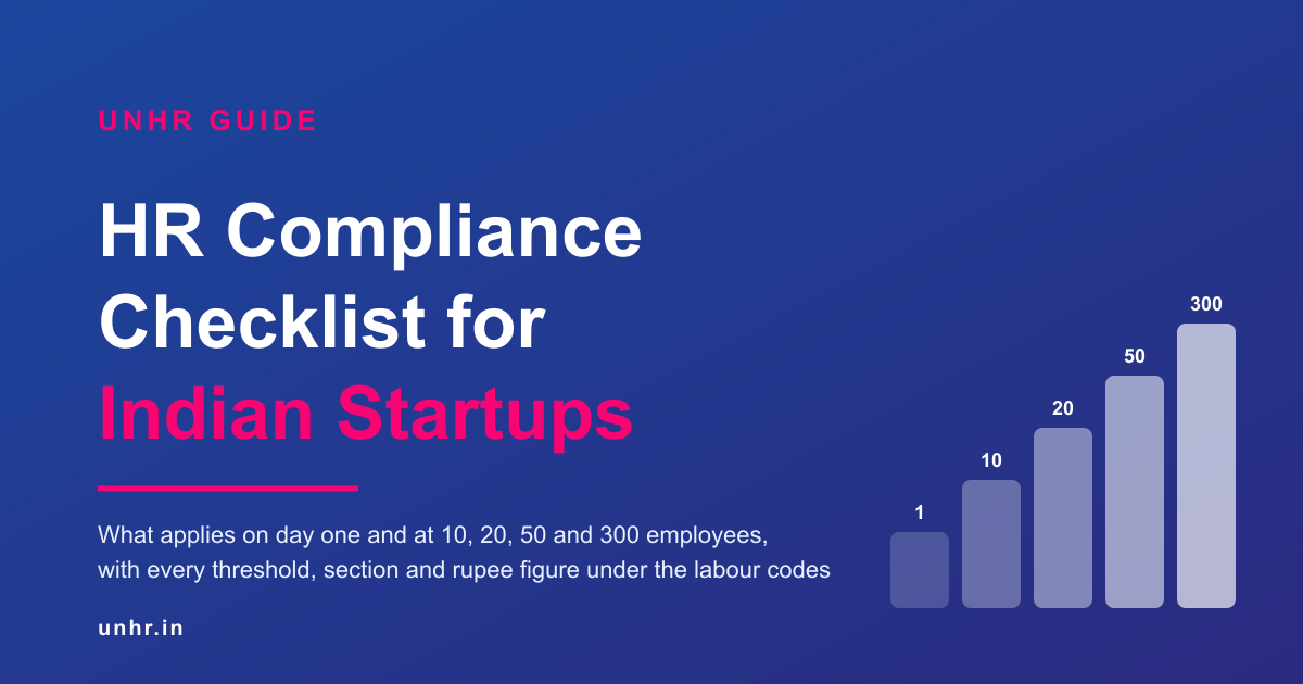 Thumbnail for: HR Compliance Checklist for Indian Startups by Headcount (2026)